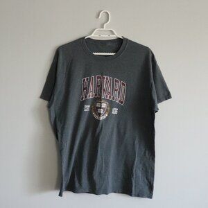 Harvard Unisex M-Lrg/W-Med Gray Crewneck Graphic Short‎ Sleeve T-Shirt Top